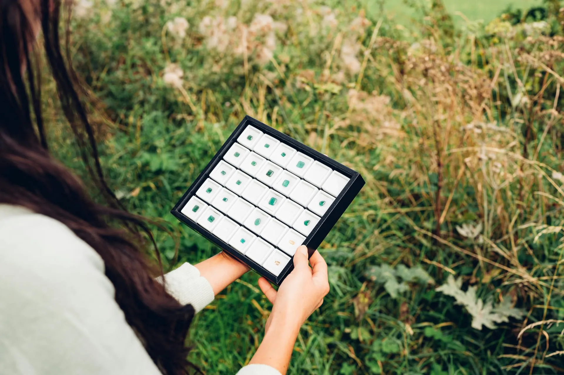Tablet am Feldrand